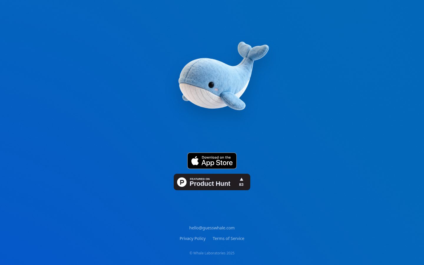 Guess Whale Homepage