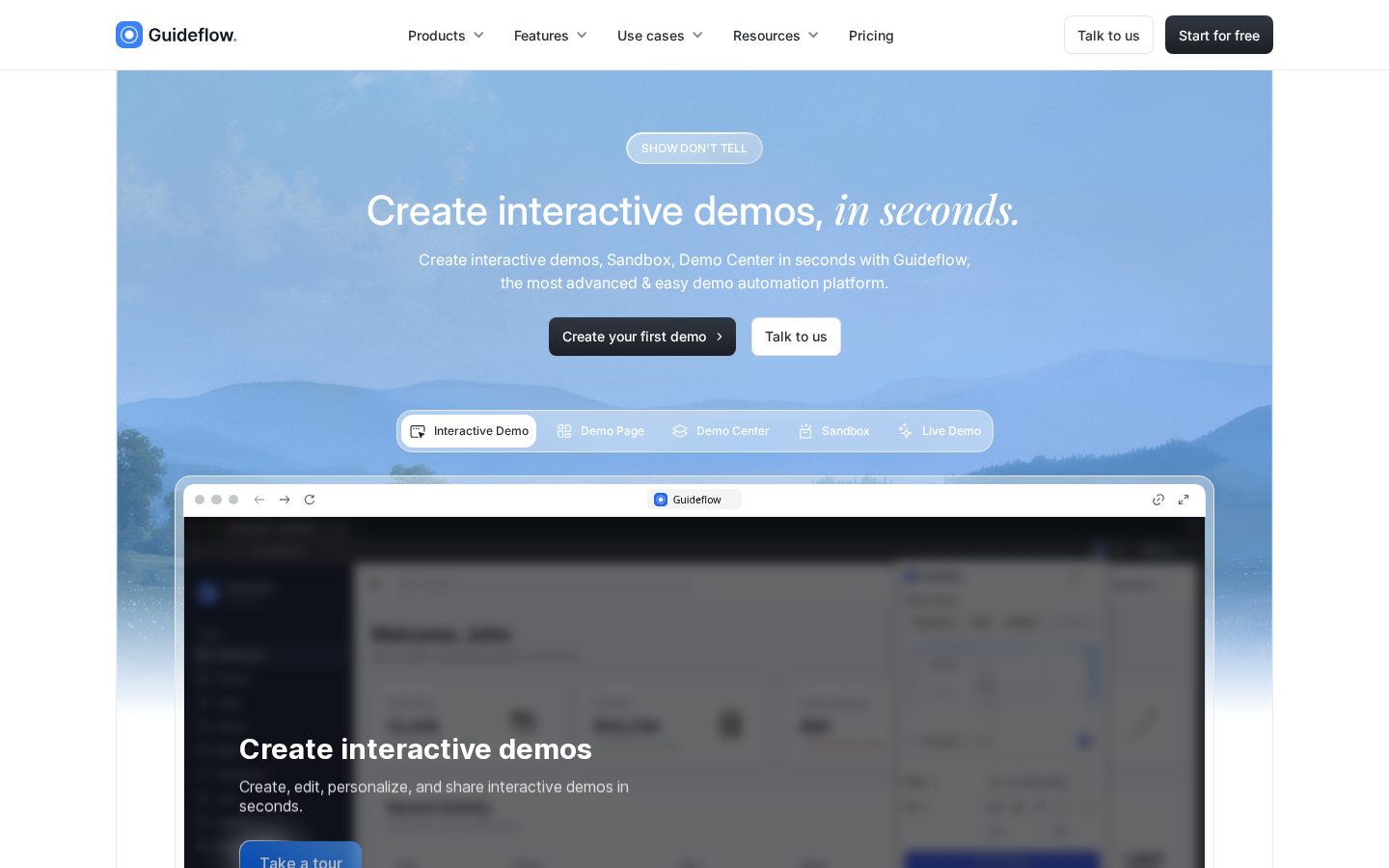 Guideflow Homepage
