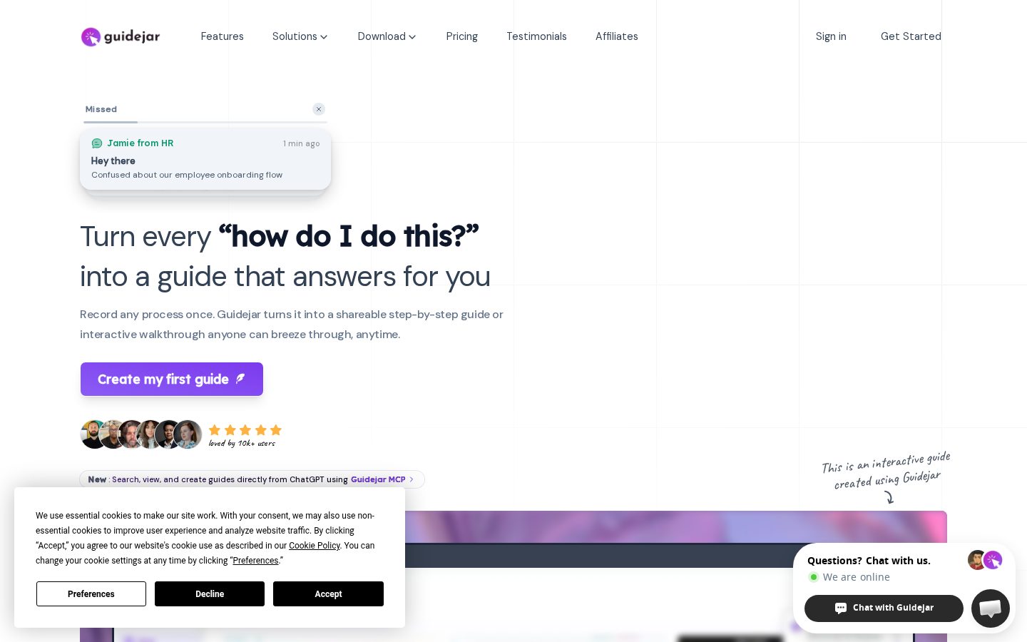 Guidejar Homepage