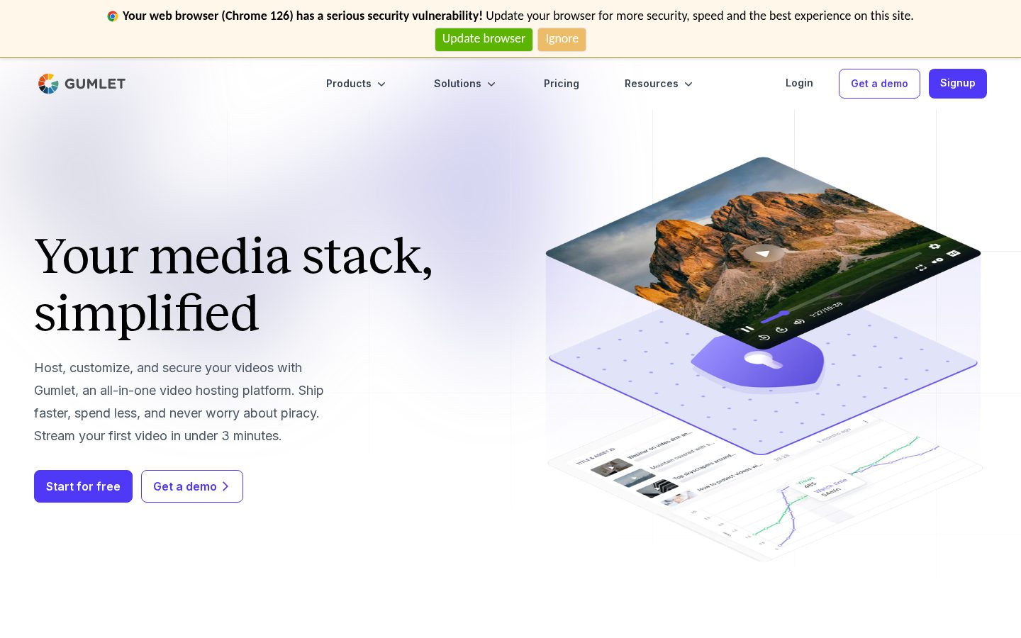 Gumlet Homepage