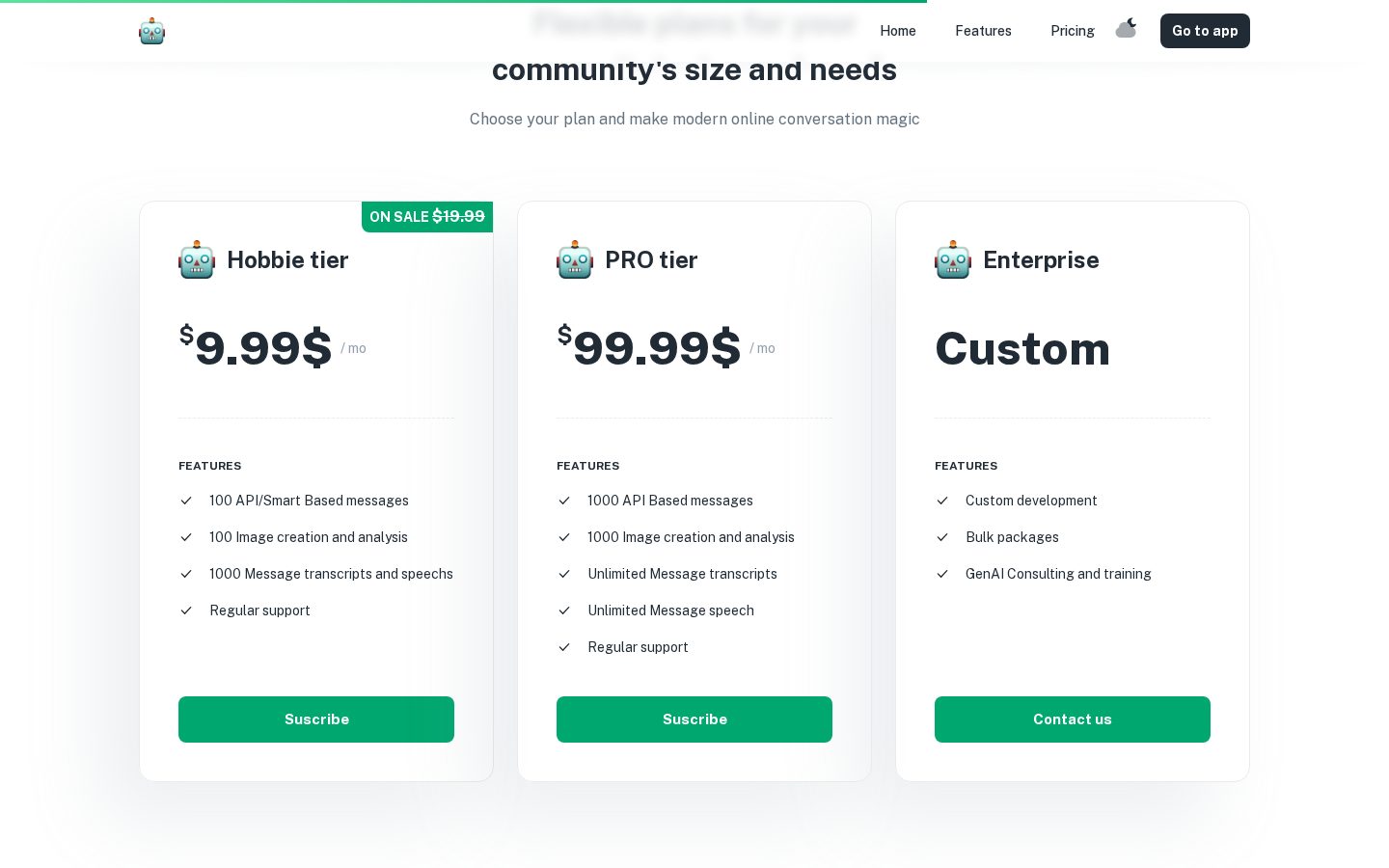 Gustabot Pricing