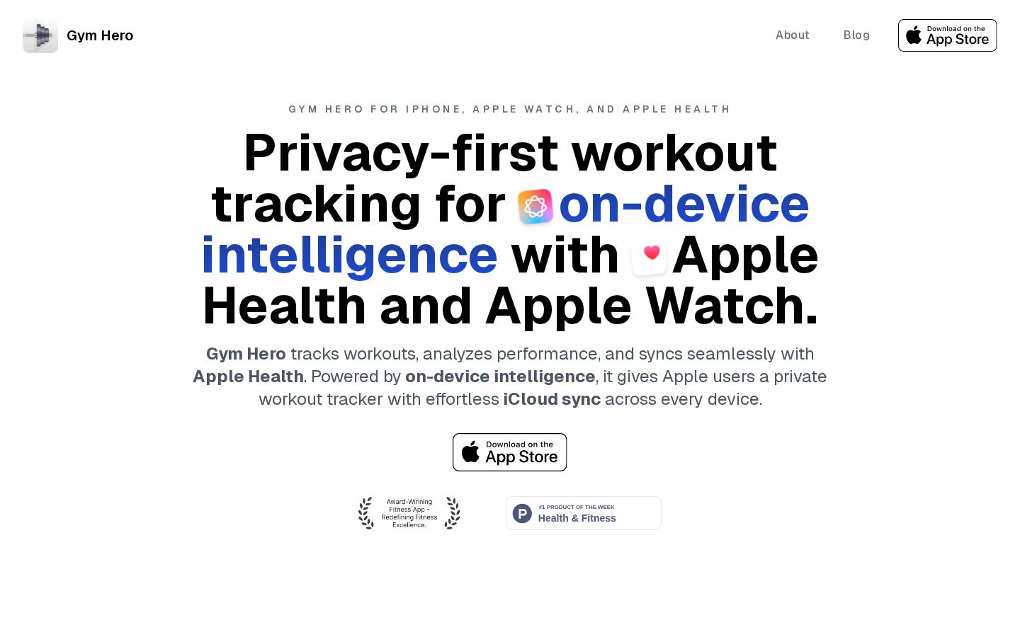 Gym Hero Homepage