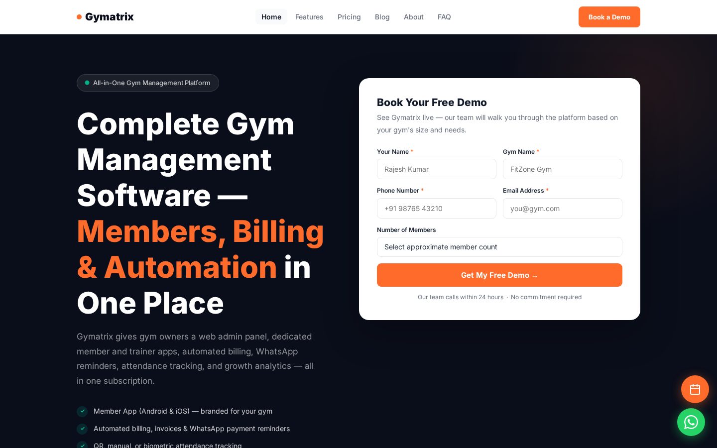 gymatrix Homepage
