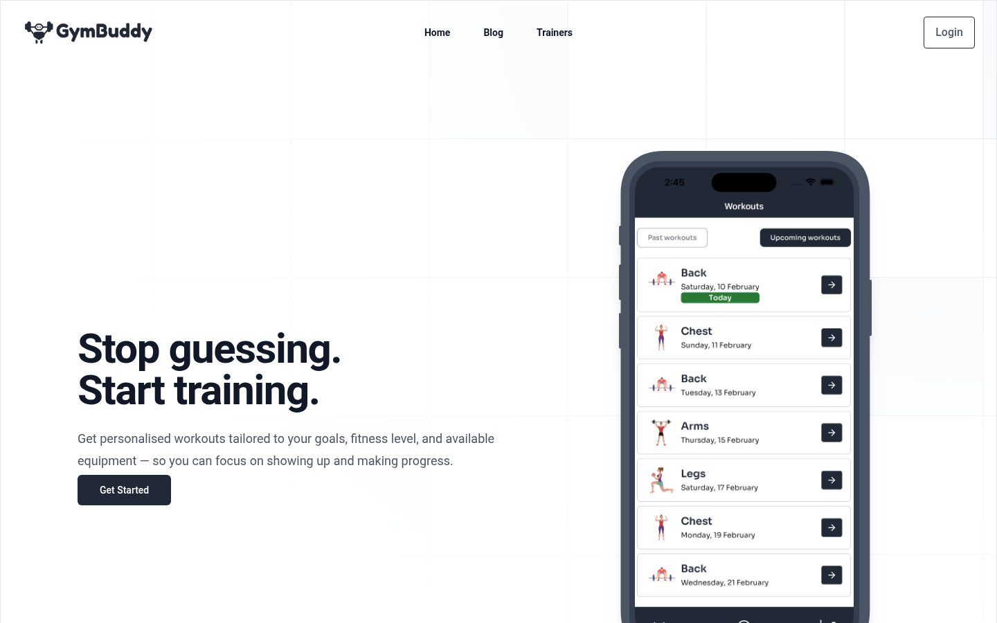 GymBuddy.ai Homepage
