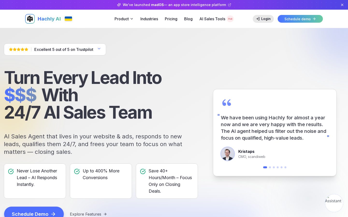 Hachly AI Homepage