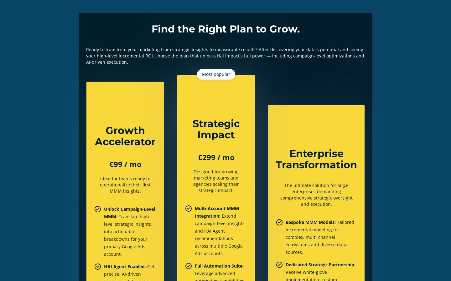 Hai Impact Pricing