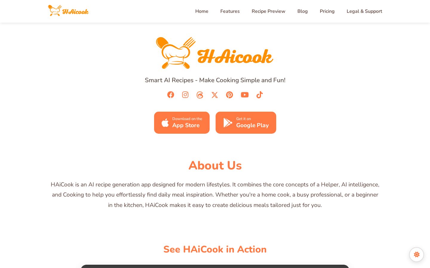 HAiCook Homepage