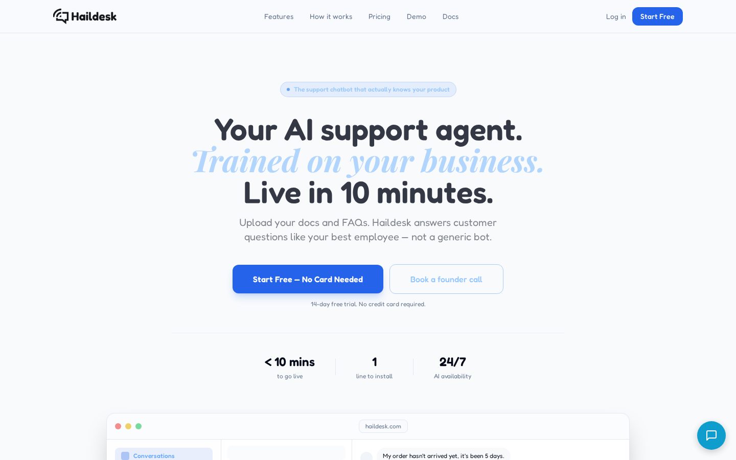 Haildesk Homepage