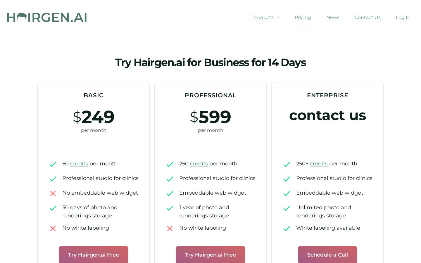 Hairgen.ai Pricing