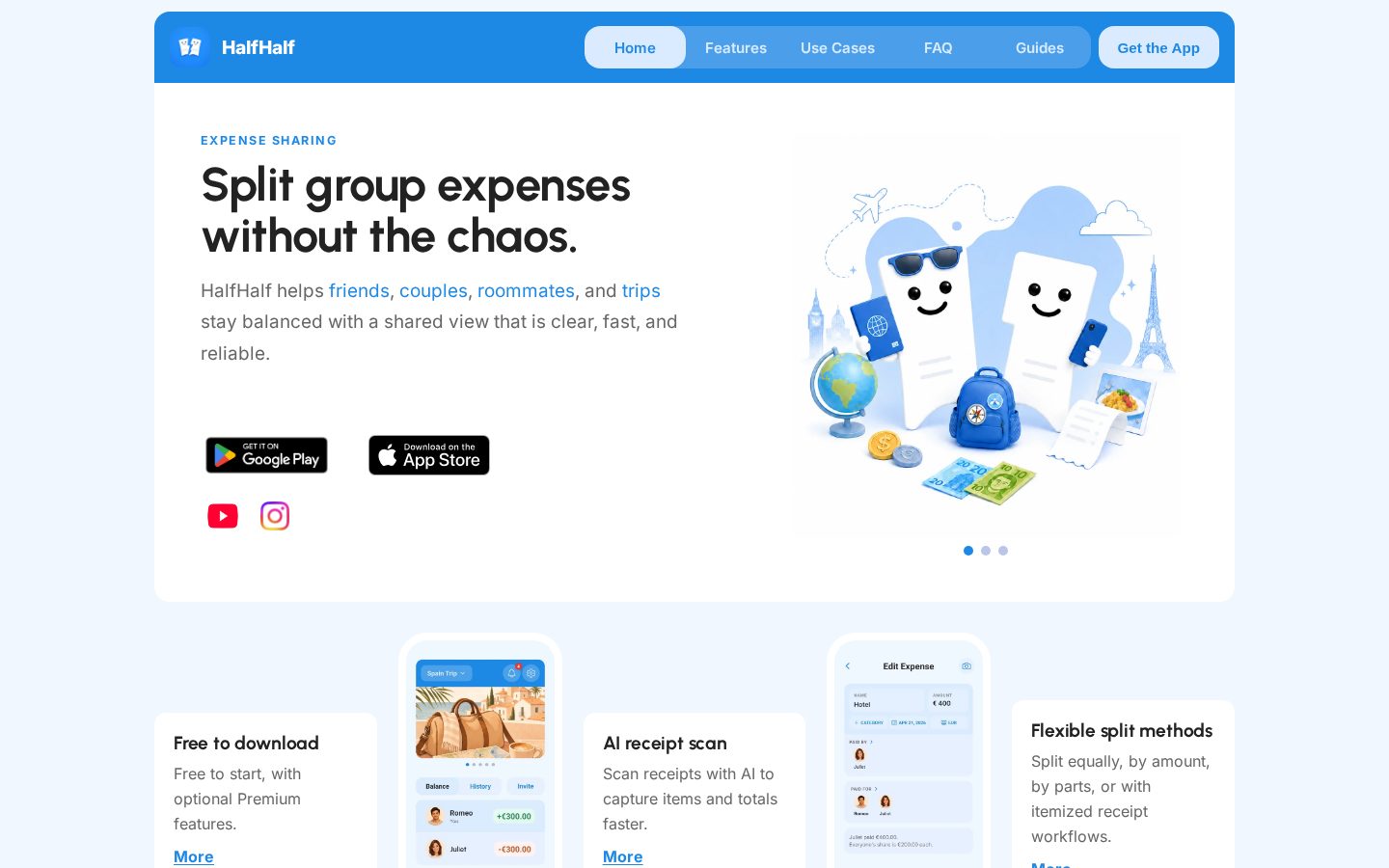 HalfHalf Homepage