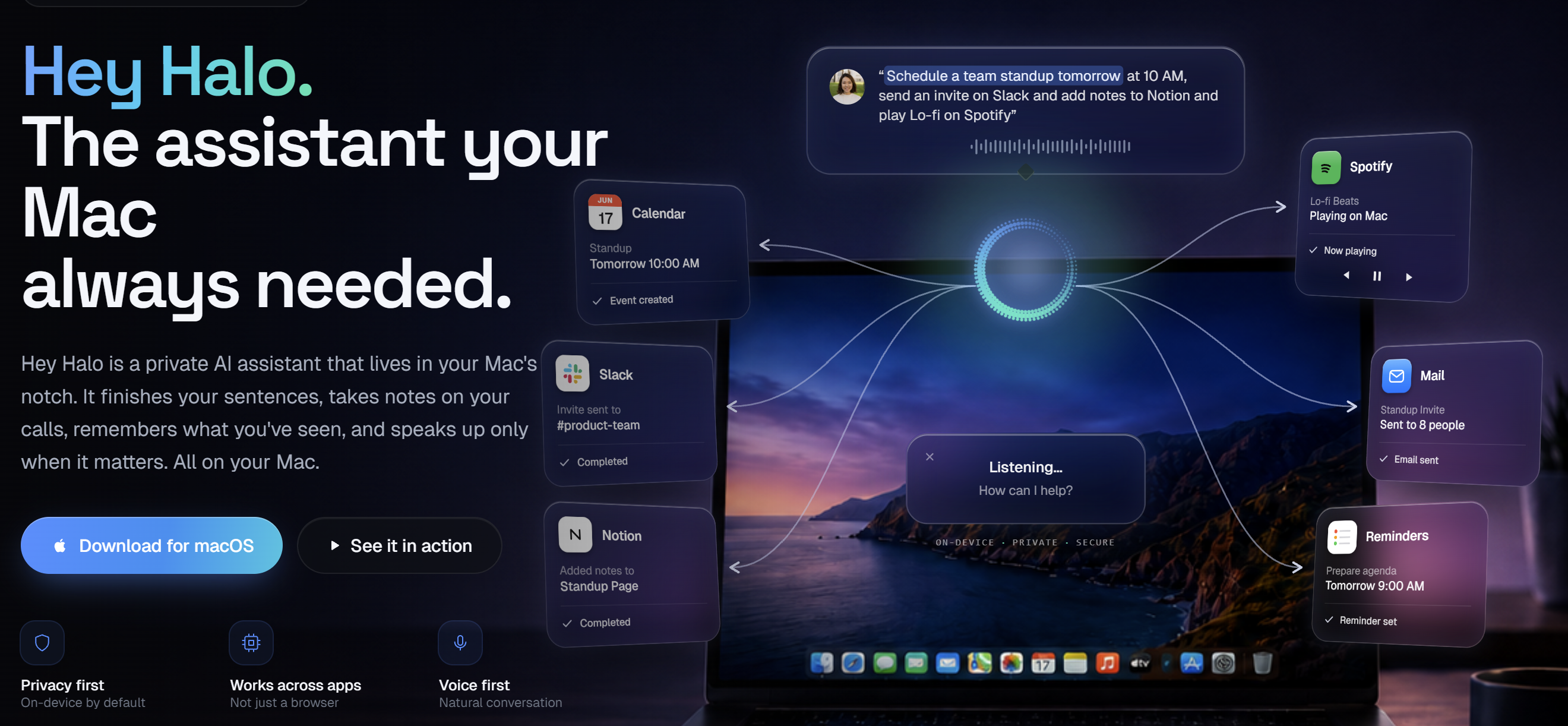 Homepage screenshot