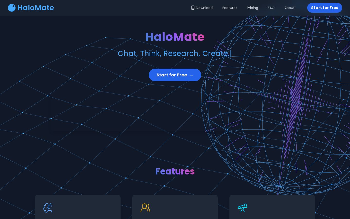 HaloMate Homepage
