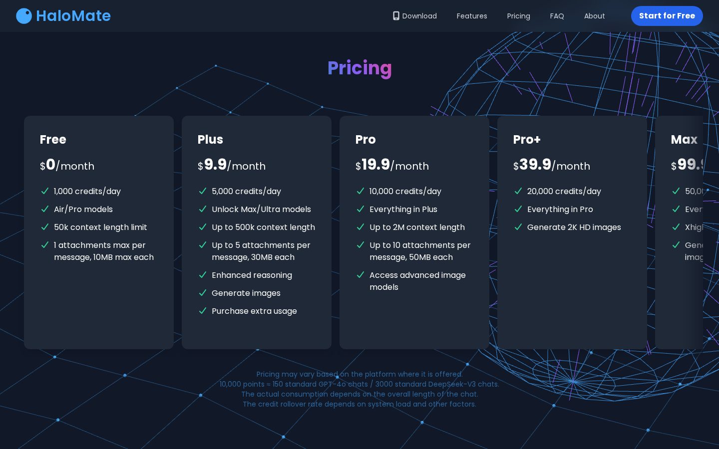 HaloMate Pricing