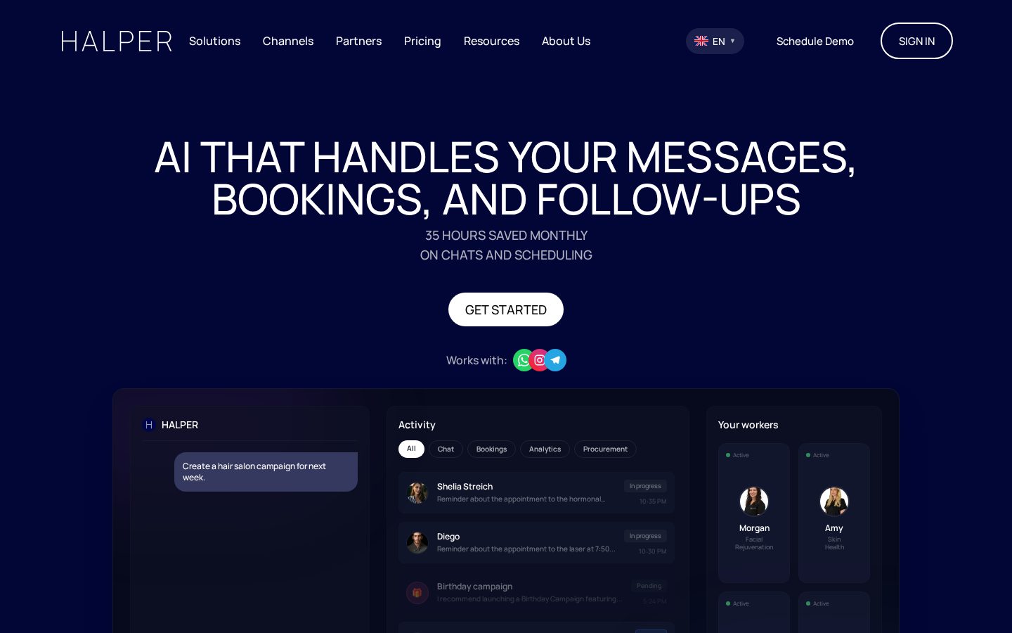 Halper AI Homepage