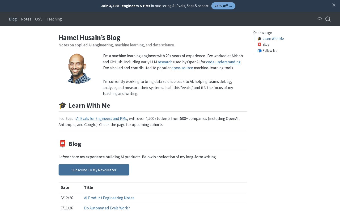 Hamel Husain Homepage