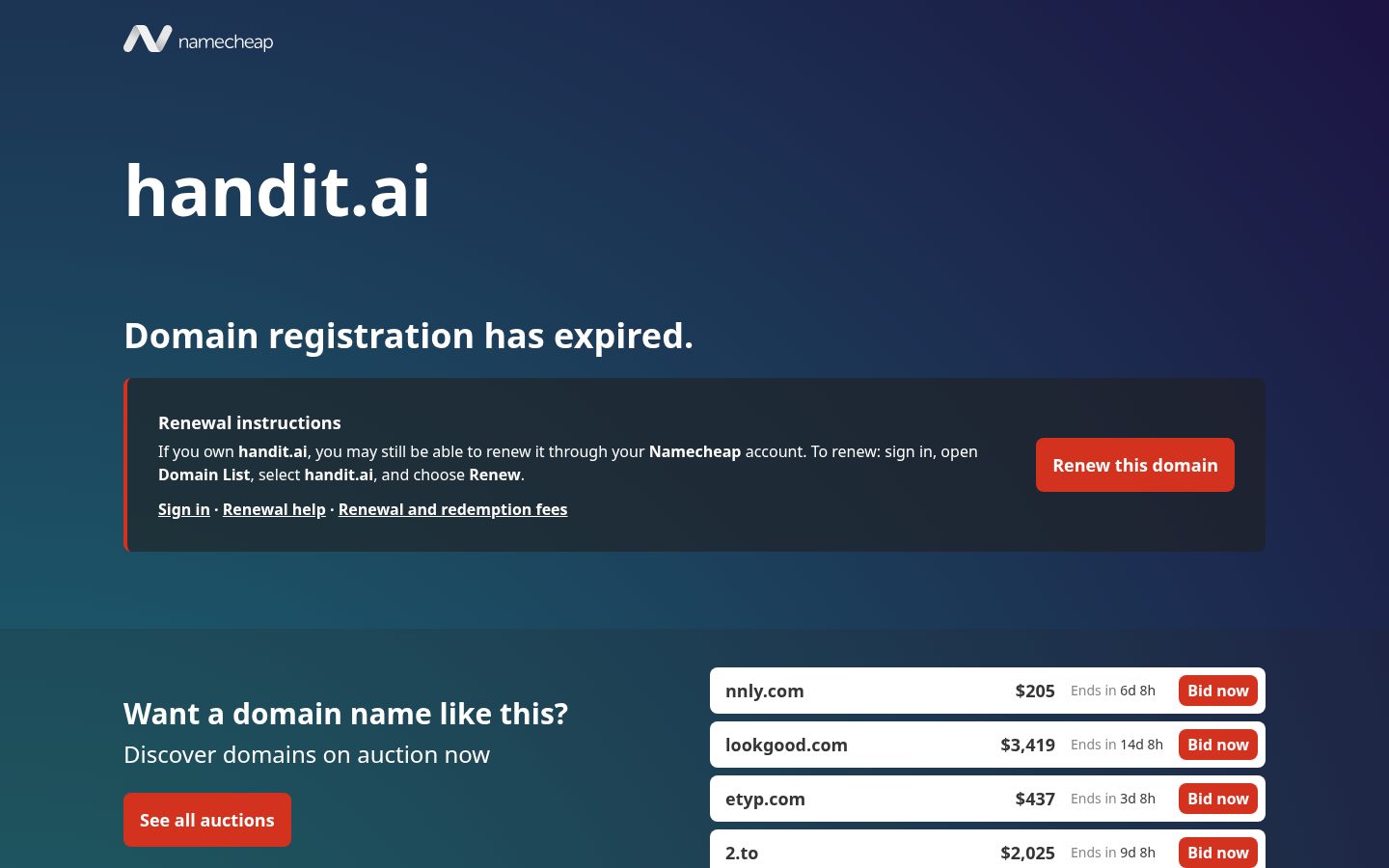 Handit.ai Homepage