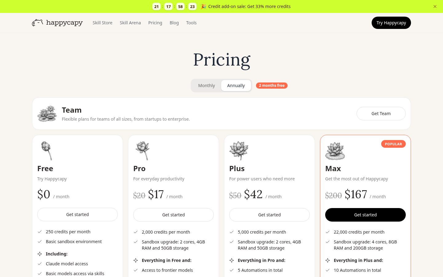 happycapy Pricing