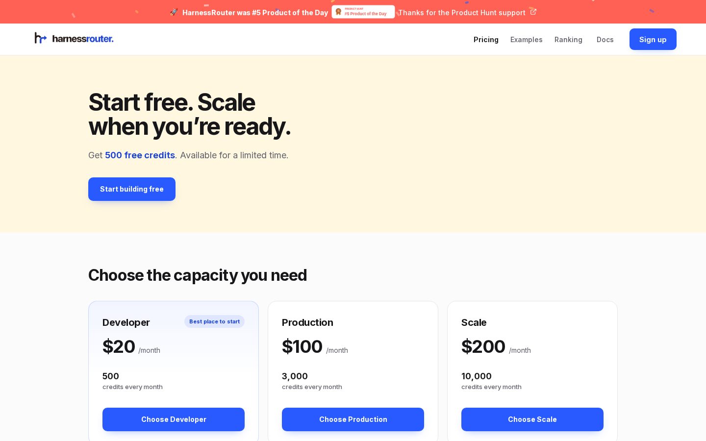 HarnessRouter Pricing