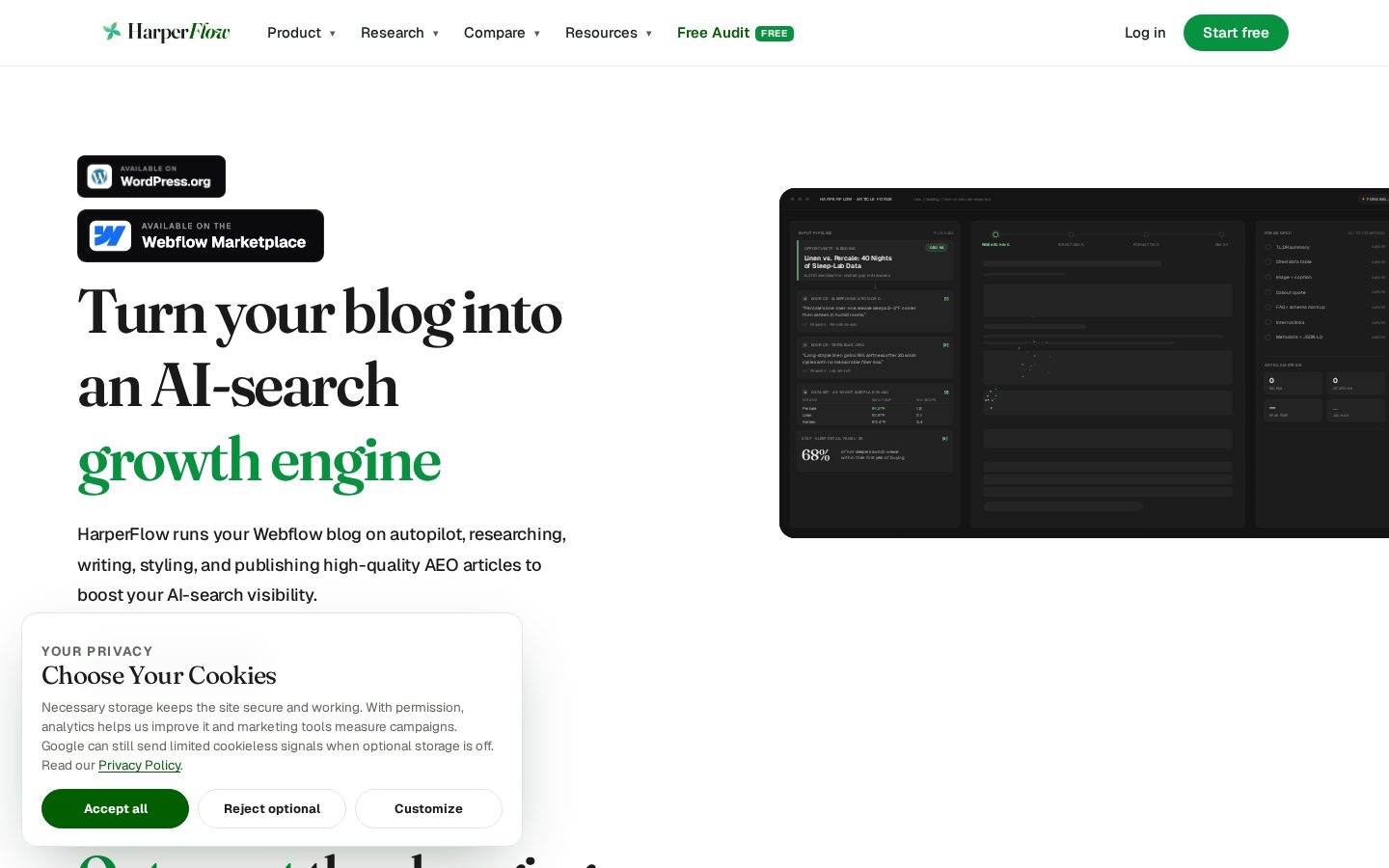 HarperFlow Homepage