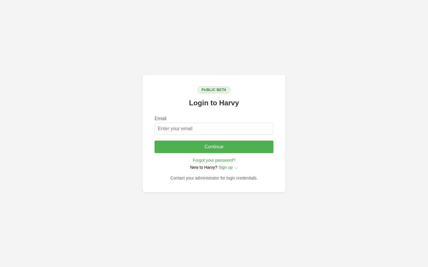 Harvy Homepage