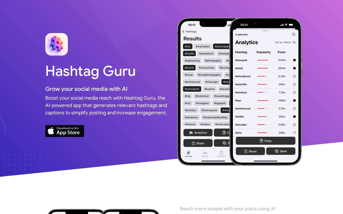 Hashtag Guru Homepage