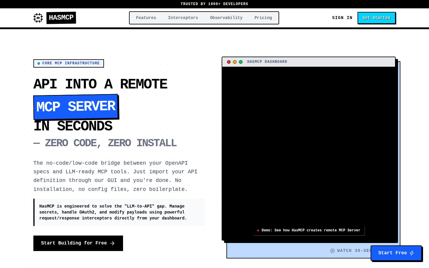 HasMCP Homepage