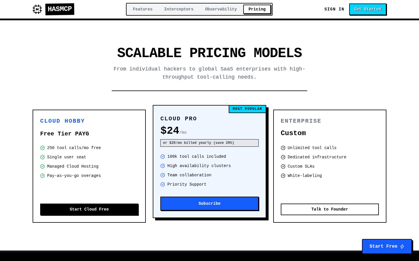 HasMCP Pricing