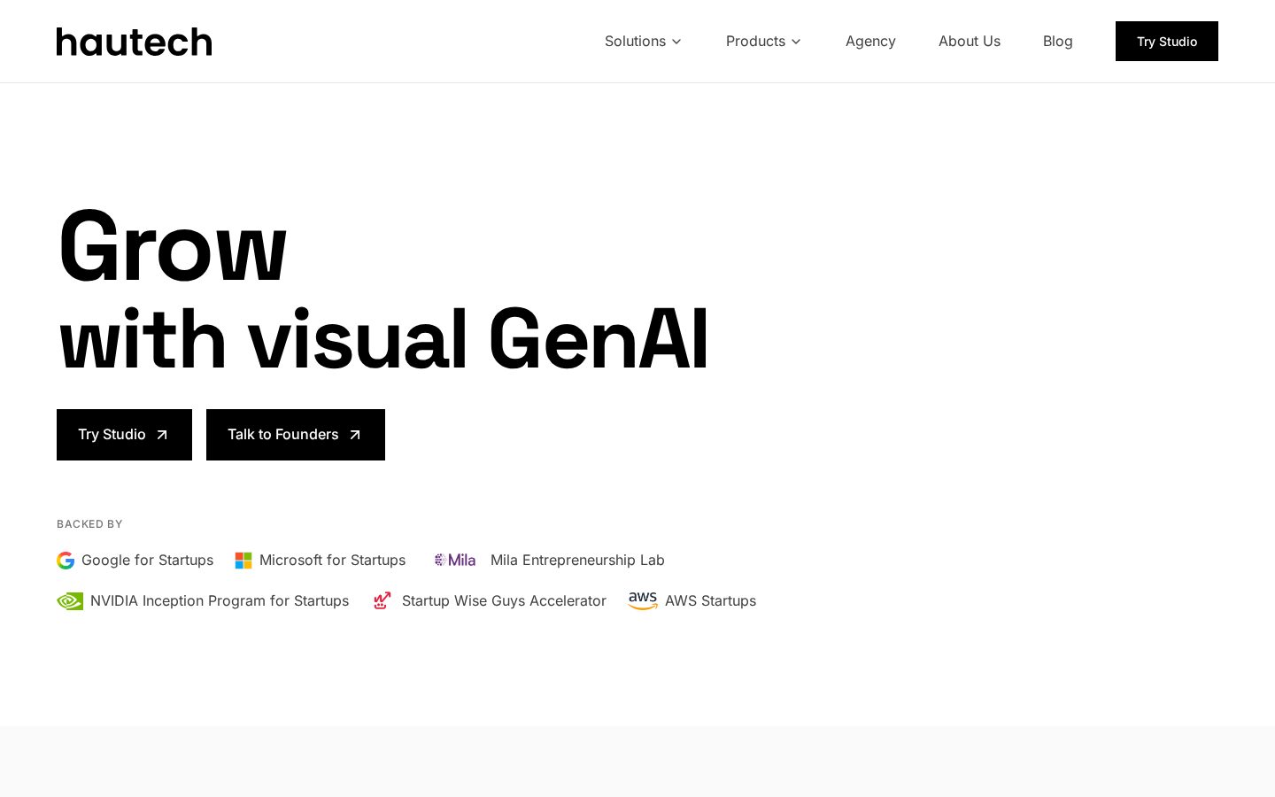 Hautech.ai Homepage