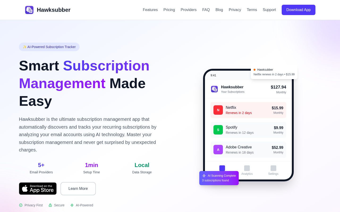 Hawksubber Homepage
