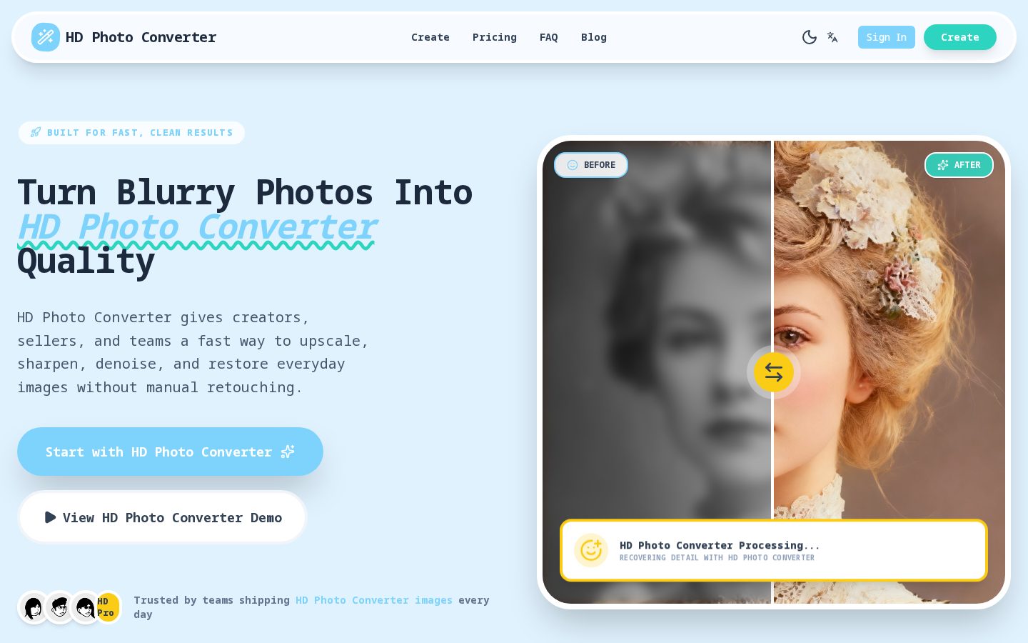 HD Photo Converter Homepage