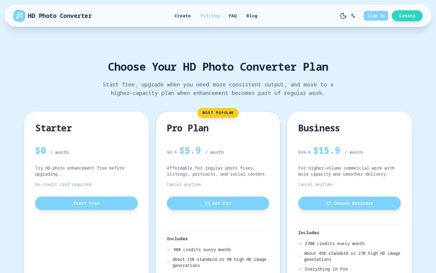 HD Photo Converter Pricing