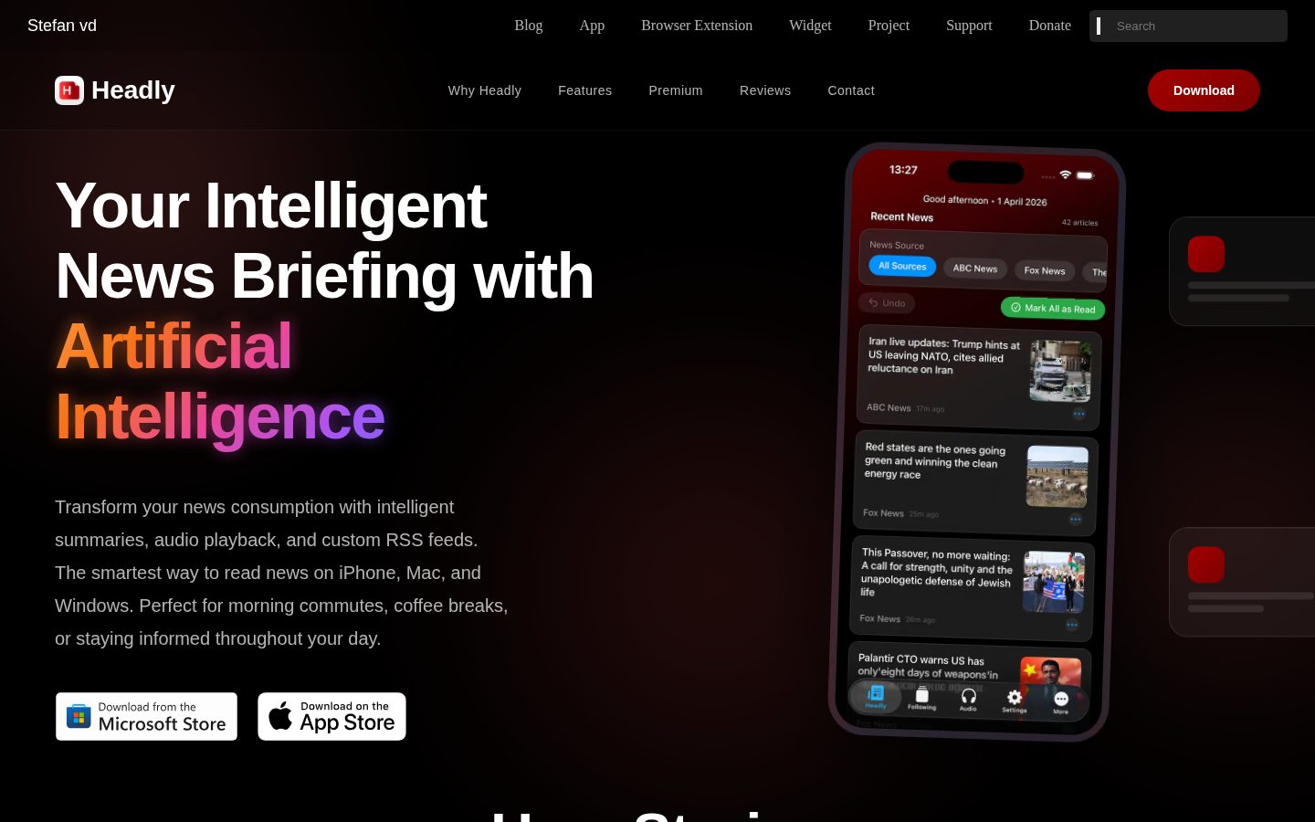 Headly Homepage
