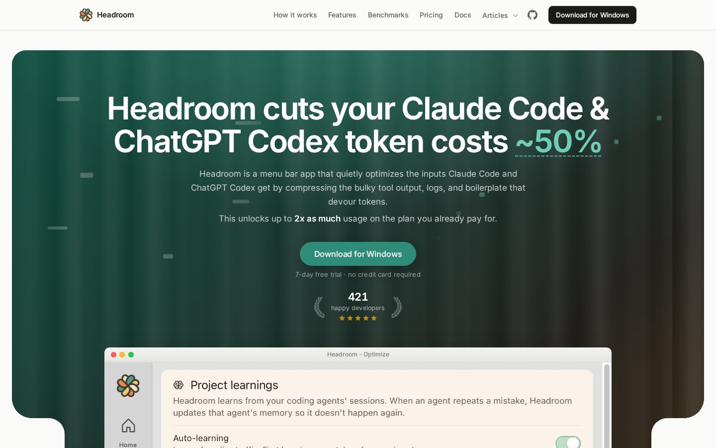 Headroom Homepage