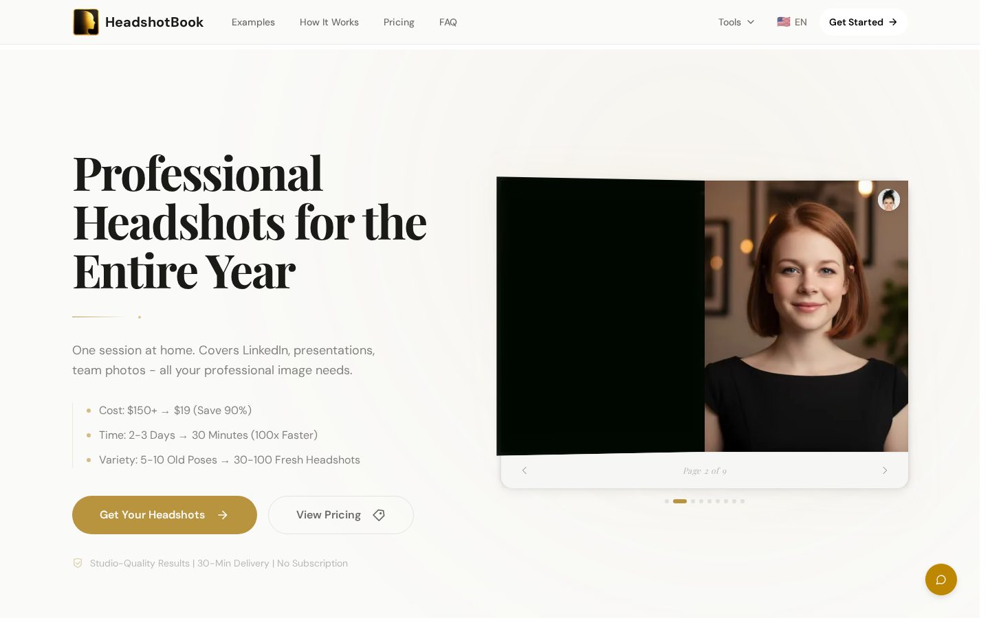 HeadshotBook Homepage