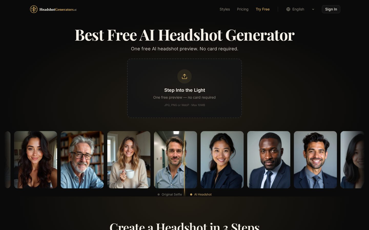 HeadshotGeneratorsai Homepage