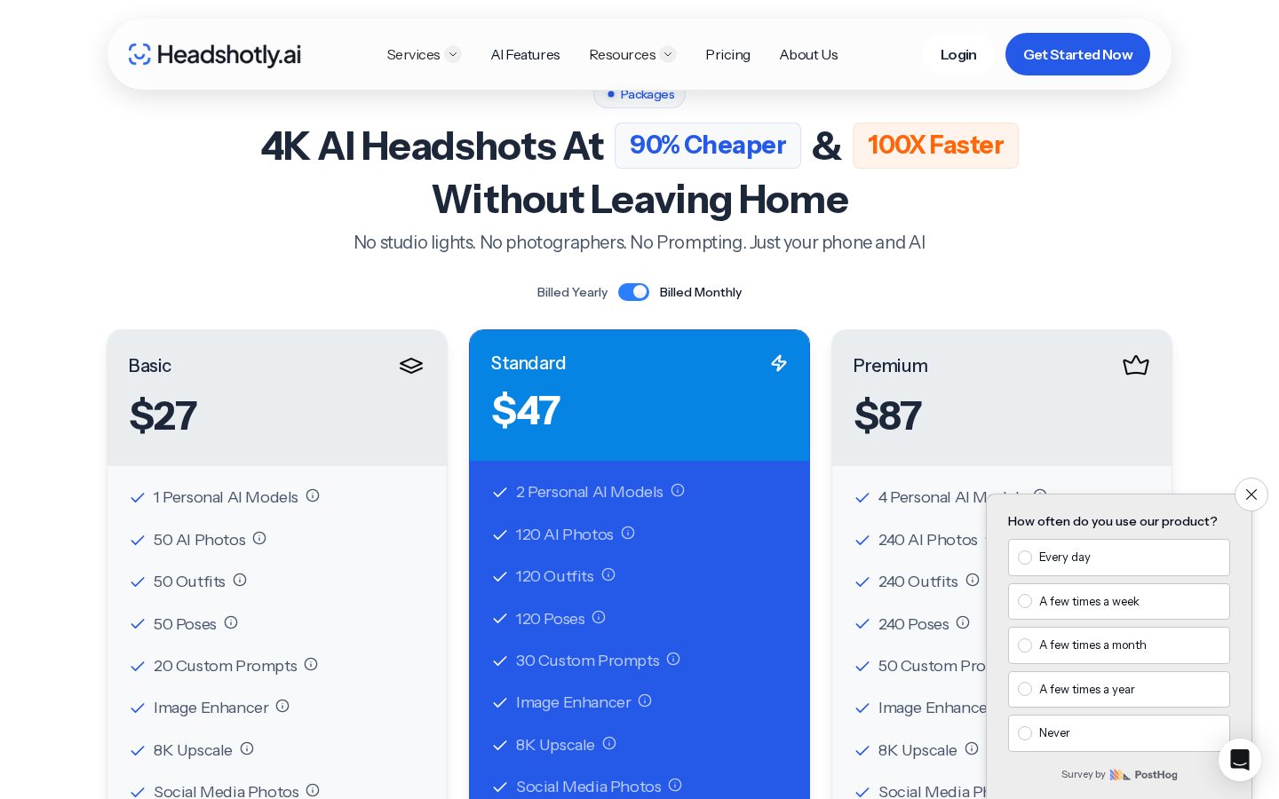 Headshotly.ai Pricing