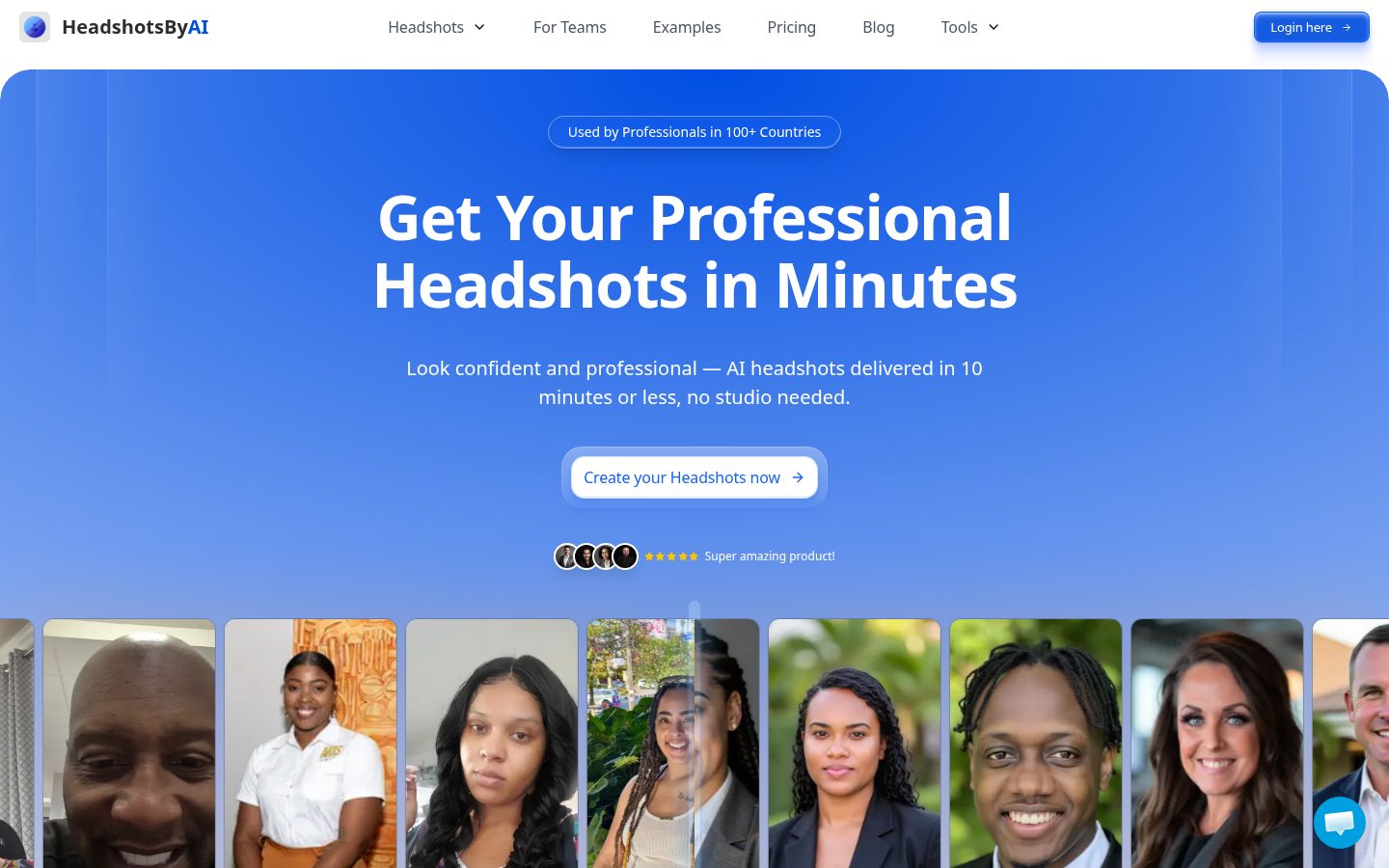 HeadshotsByAI Homepage