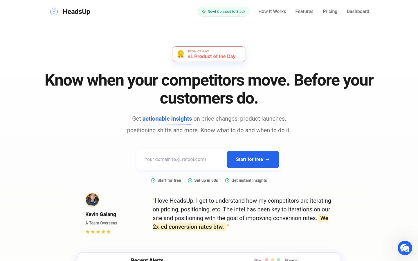 HeadsUp Homepage