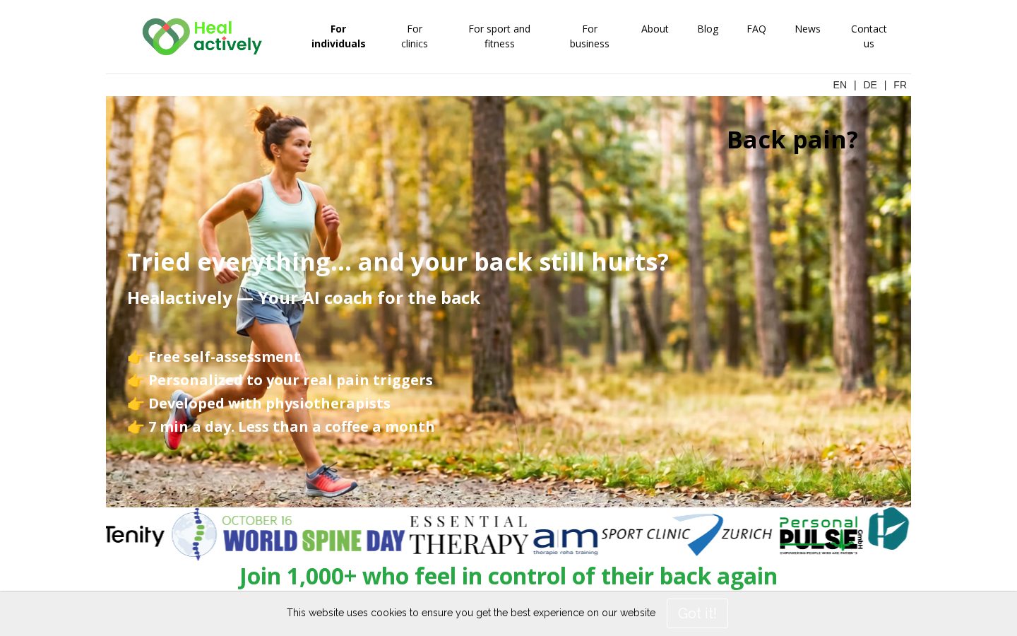 Healactively Homepage