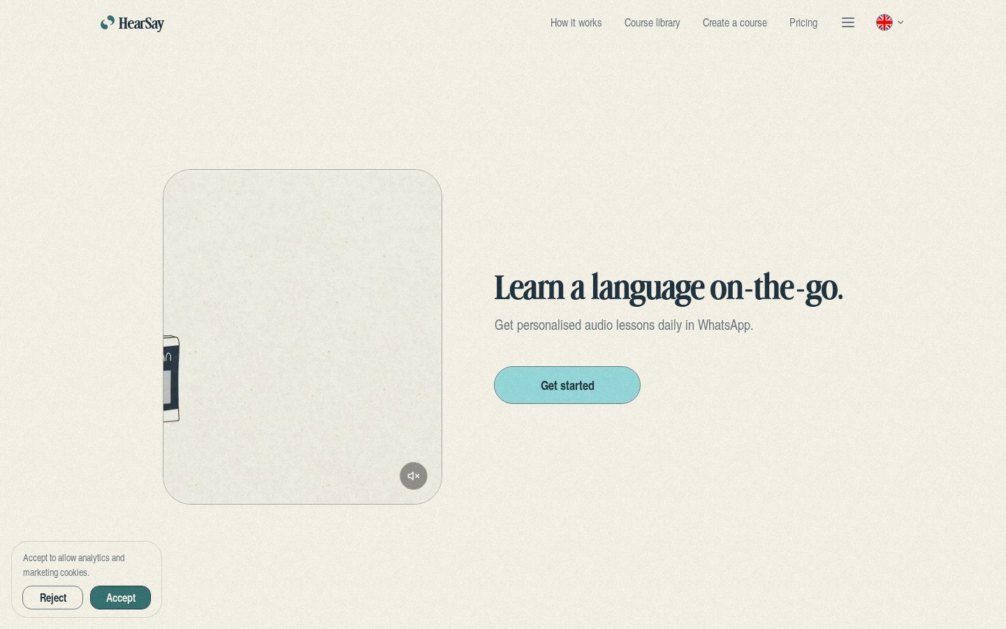 HearSay Learn Homepage