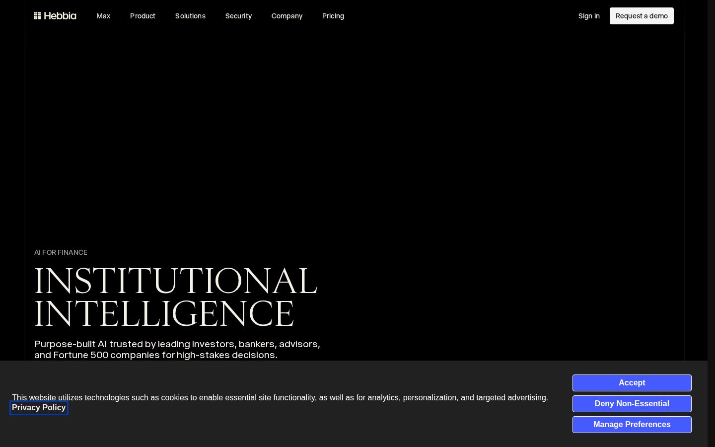 Hebbia Matrix Homepage
