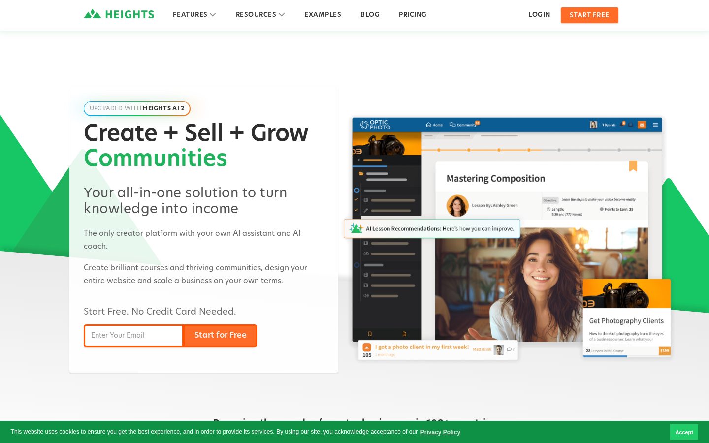 Heights Platform Homepage