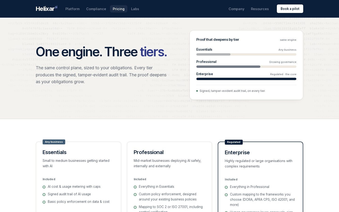 Helixar.ai Pricing