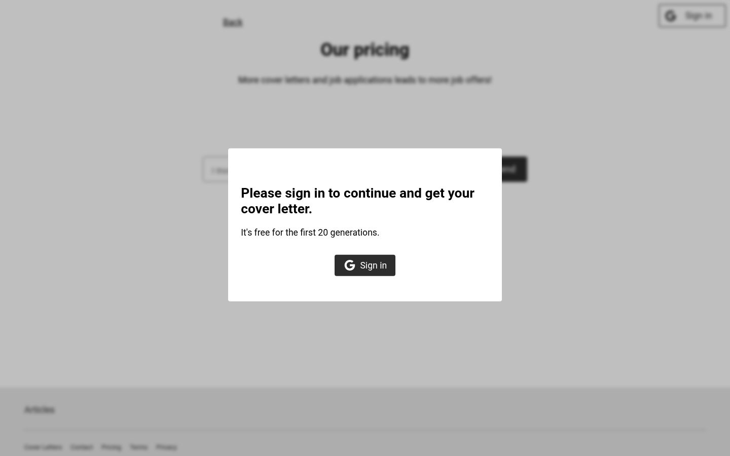 Hello Hiring Manager Pricing