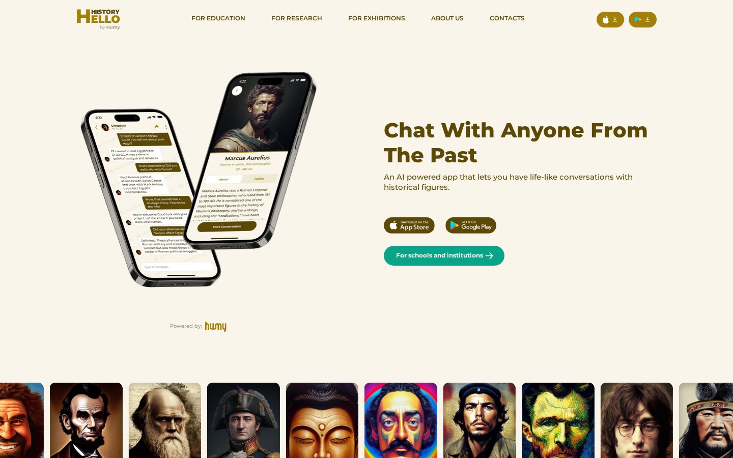 Hello History Homepage