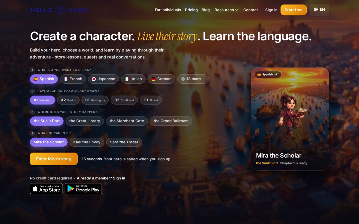 Hello Nabu Homepage