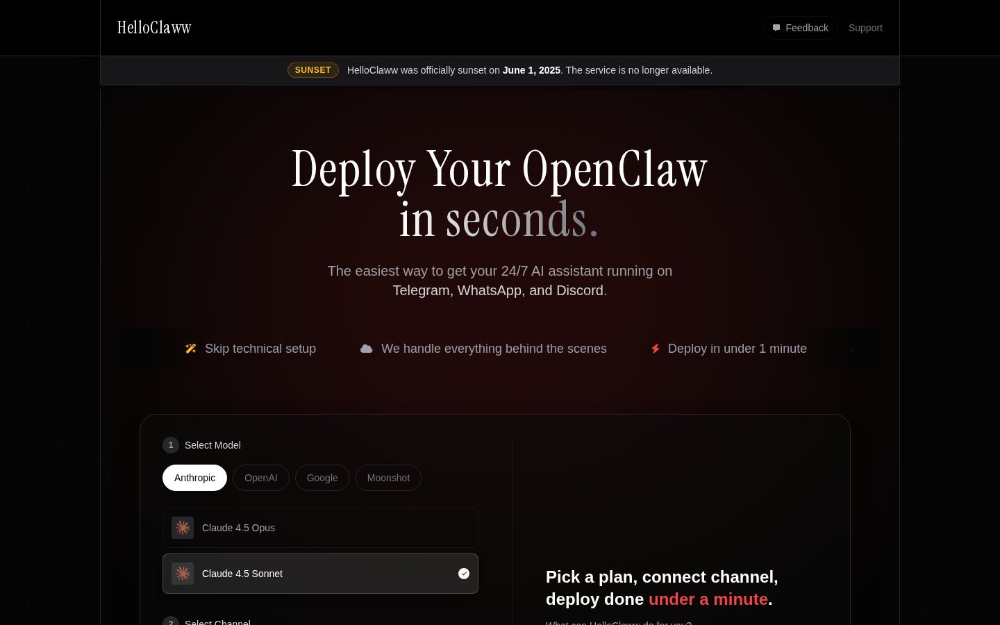 HelloClaww Homepage