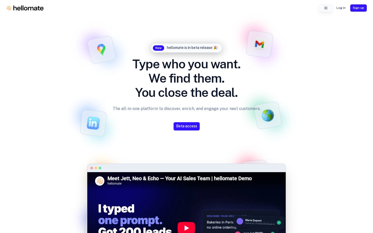 hellomate Homepage