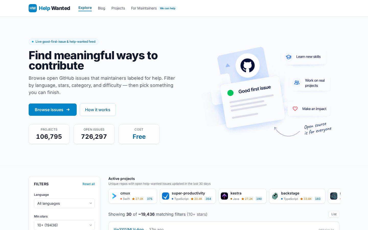 Help Wanted Homepage