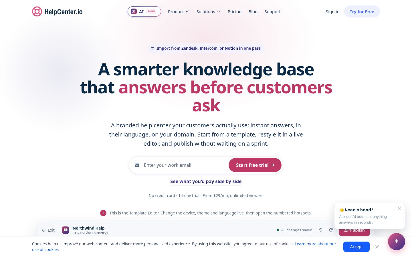 Helpcenter Io Homepage